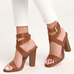 Lulu’s Shelbie Brown Chunky Heels